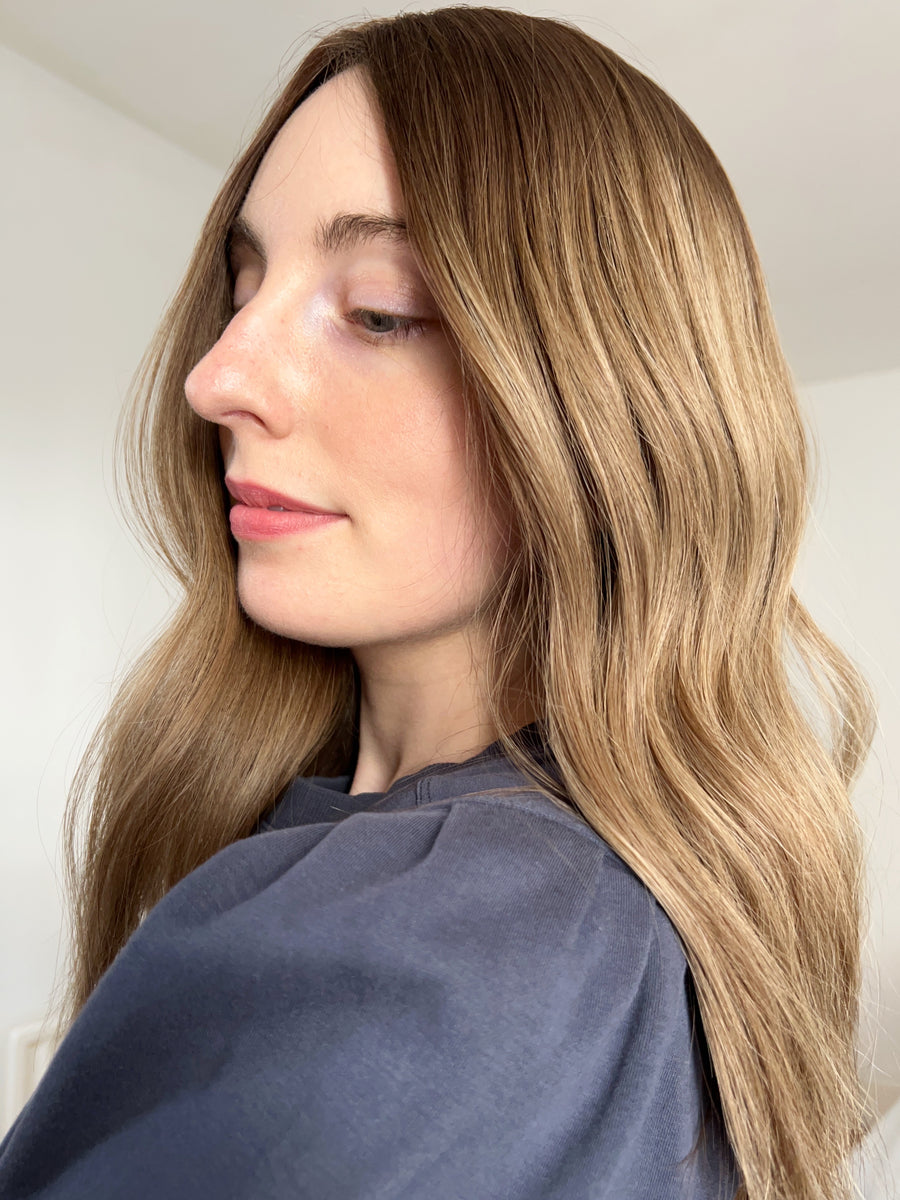 LILY | 8x8" cap hair topper | 17-18" length