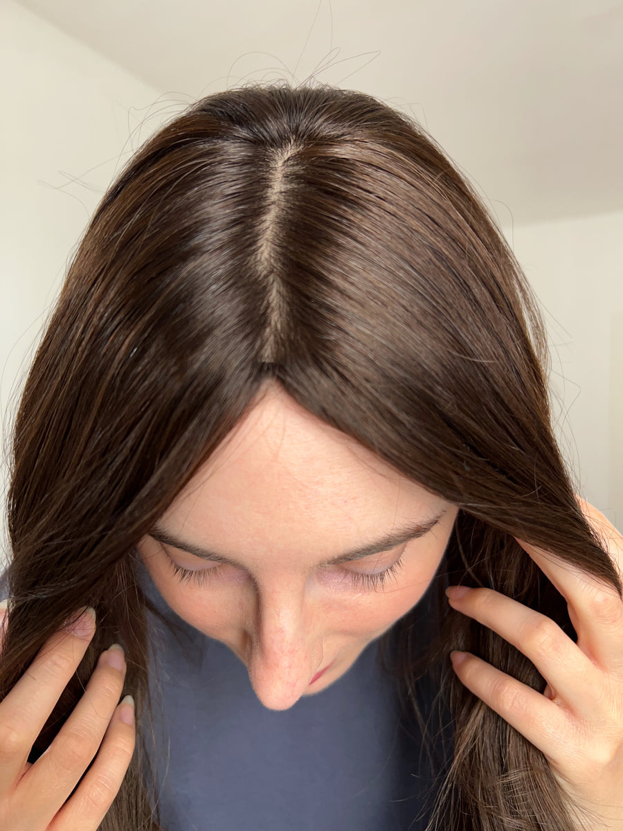 GARDENIA | 7x7" cap hair topper | 17" length