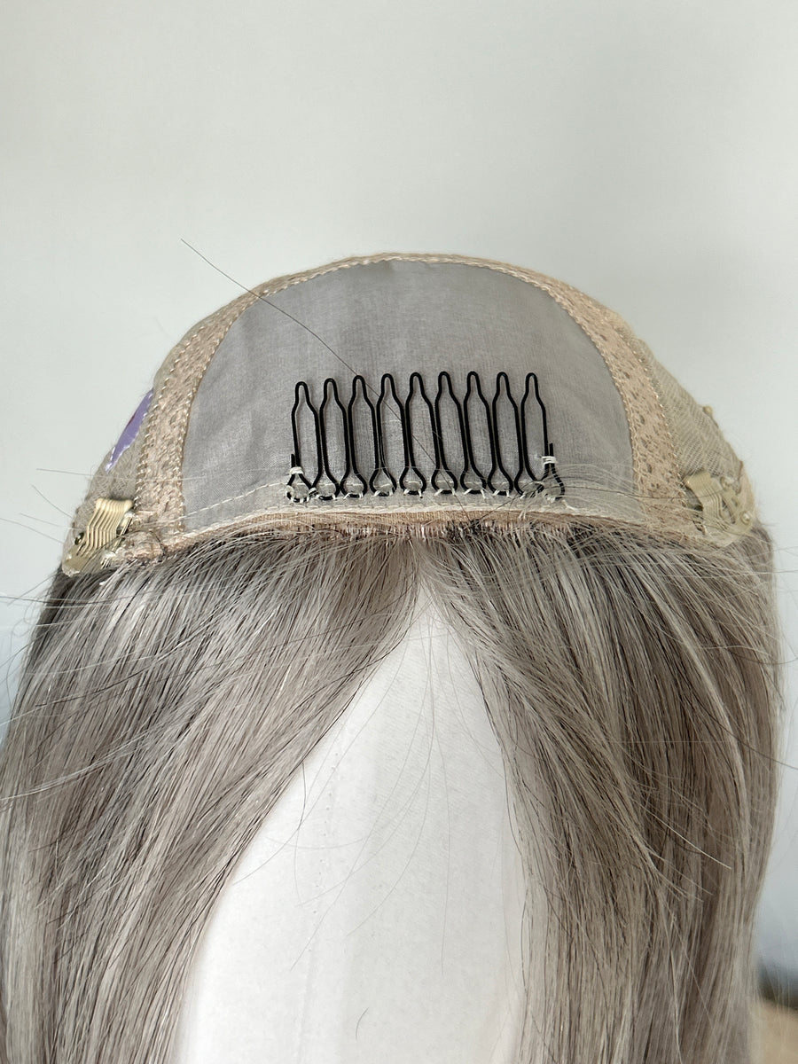 BLUSH | 8x8" cap hair topper | 16" length