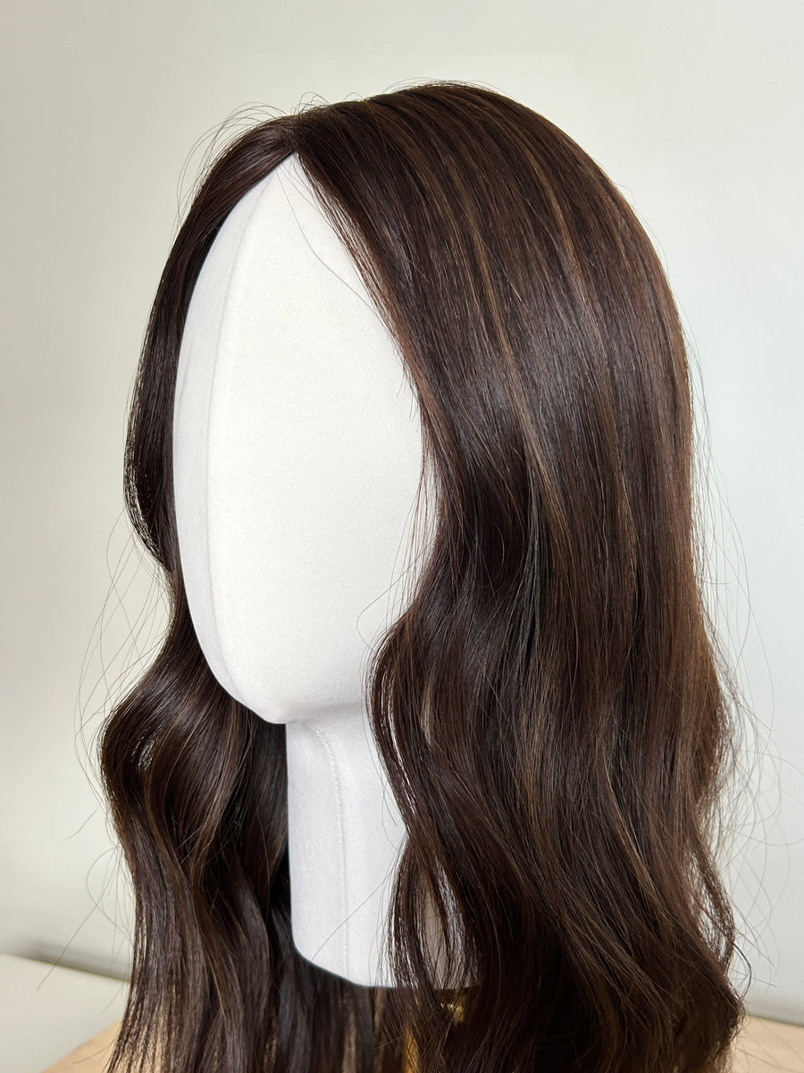 BLUEBELL (with highlights) | 8x8" cap hair topper | 20" length