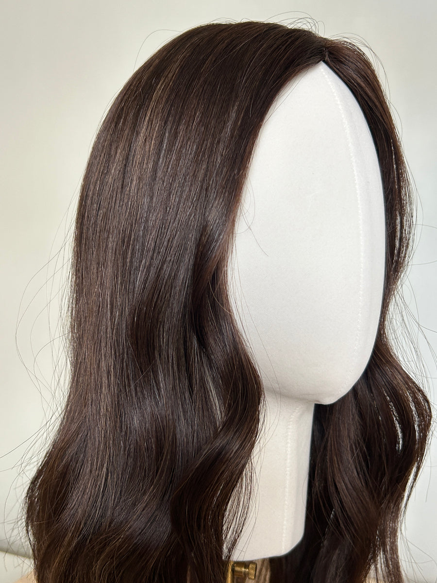 BLUEBELL (with highlights) | 8x8" cap hair topper | 20" length