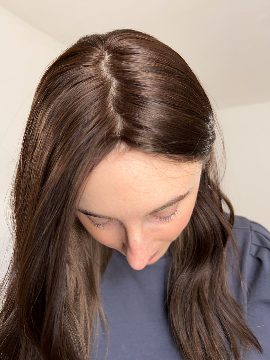 BLUEBELL (with highlights) | 8x8" cap hair topper | 20" length