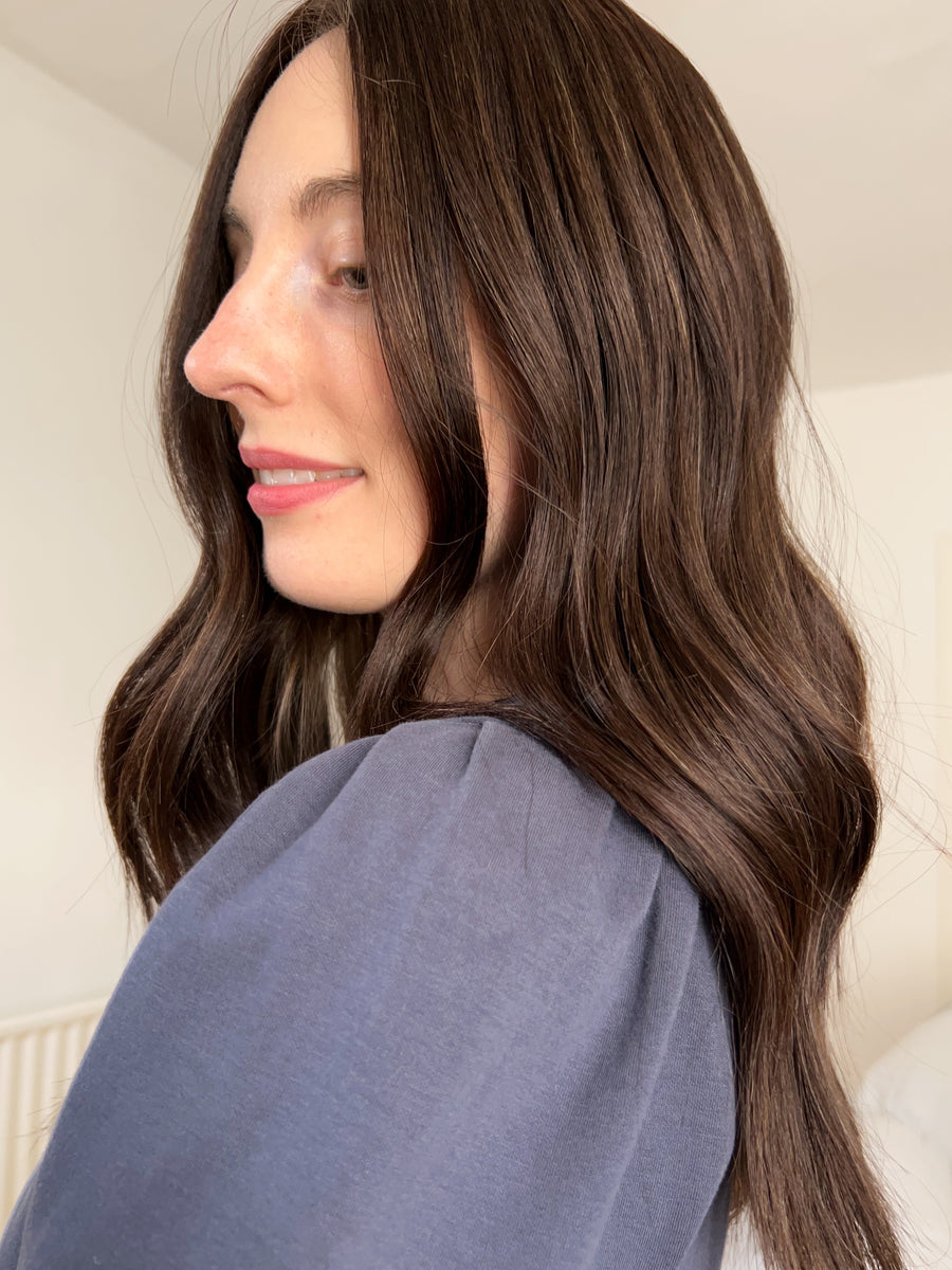 BLUEBELL (with highlights) | 8x8" cap hair topper | 20" length