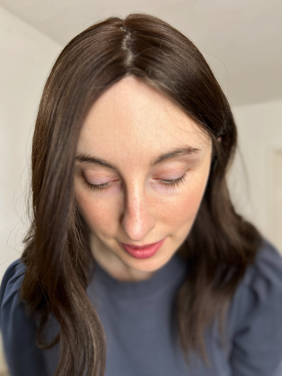 BLUEBELL (with highlights) | 8x8" cap hair topper | 20" length