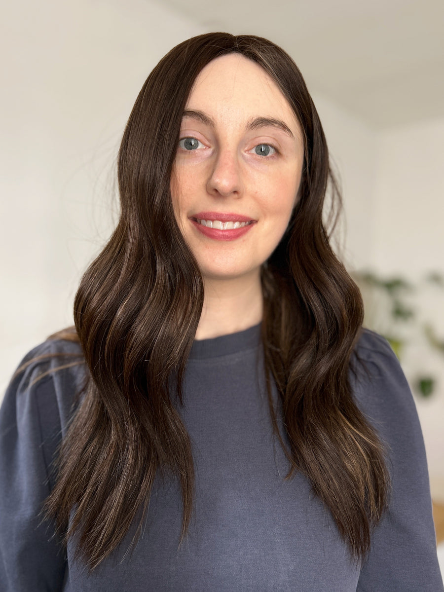 BLUEBELL (with highlights) | 8x8" cap hair topper | 20" length