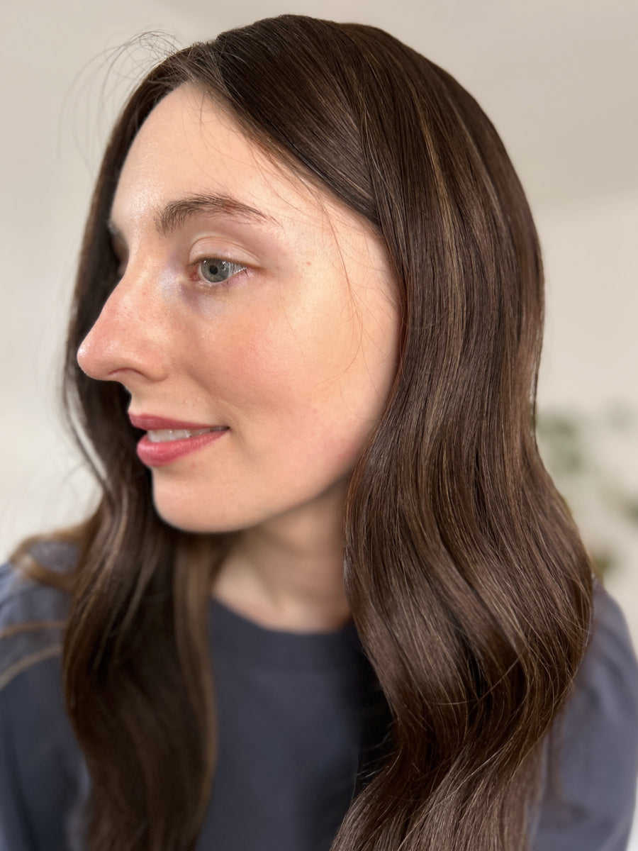 BLUEBELL (with highlights) | 8x8" cap hair topper | 20" length