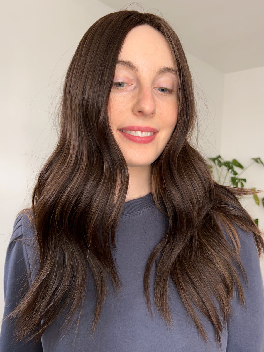 BLUEBELL (with highlights) | 8x8" cap hair topper | 20" length