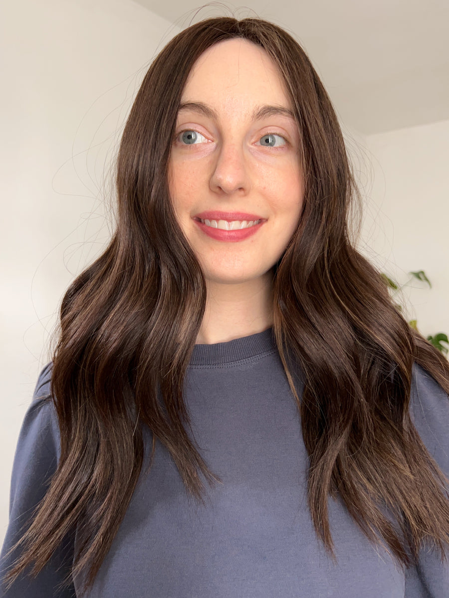 BLUEBELL (with highlights) | 8x8" cap hair topper | 20" length