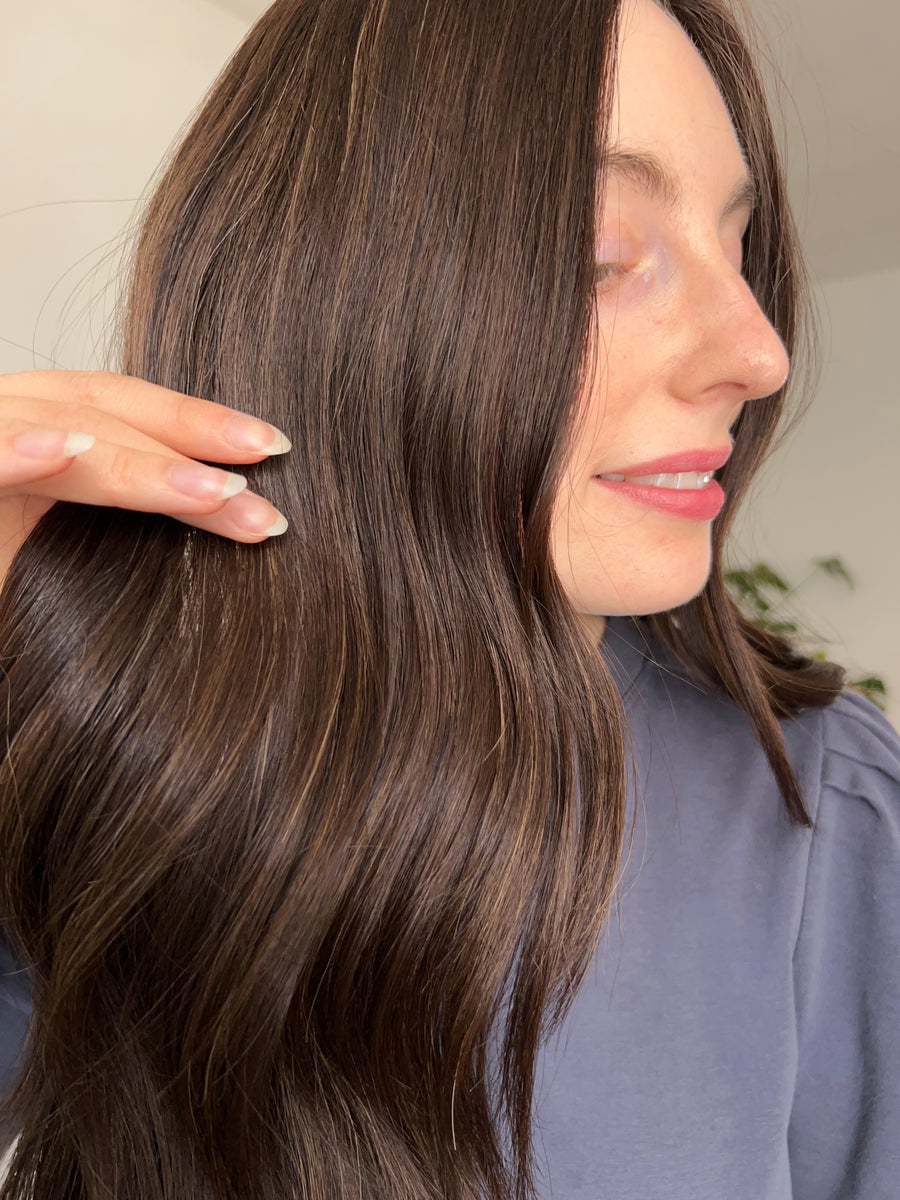 BLUEBELL (with highlights) | 8x8" cap hair topper | 20" length