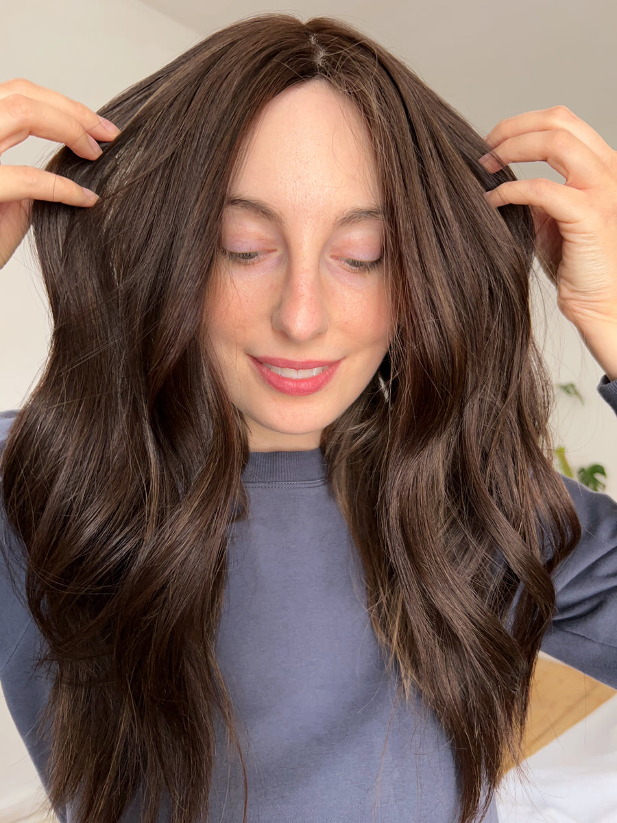 BLUEBELL (with highlights) | 8x8" cap hair topper | 20" length
