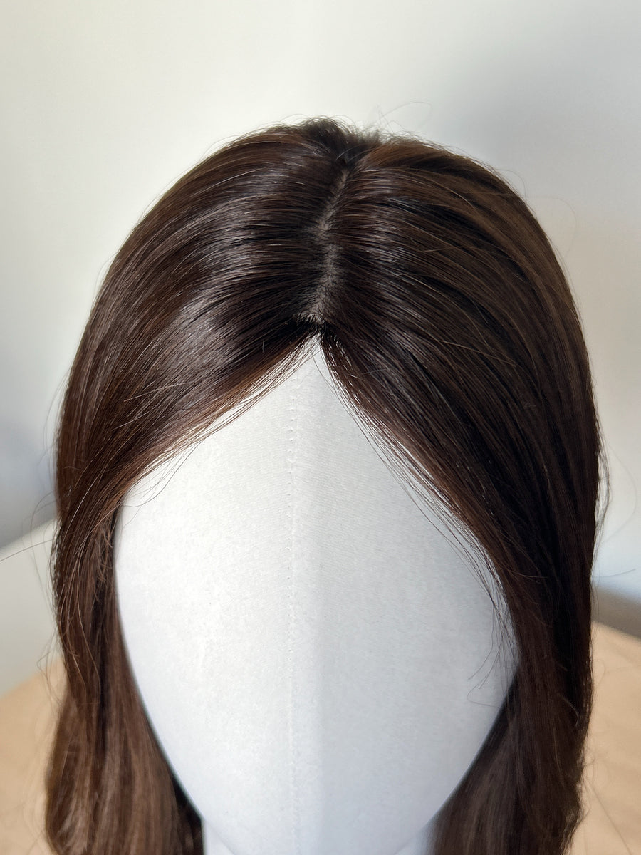 GARDENIA | 7x7" cap hair topper | 17" length
