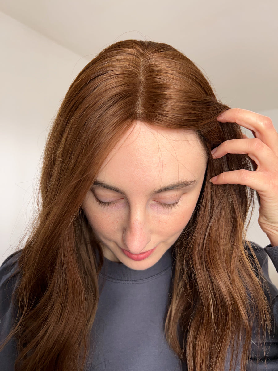 VIOLET | 8x8" cap hair topper | 16-17" length