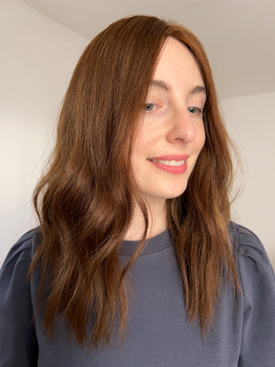 VIOLET | 8x8" cap hair topper | 16-17" length